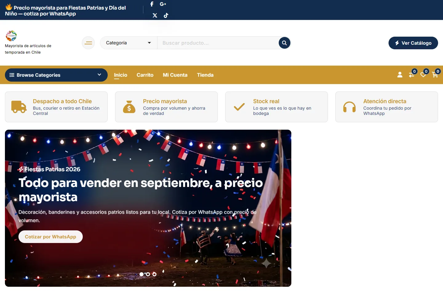Tienda online Dardoben en computador