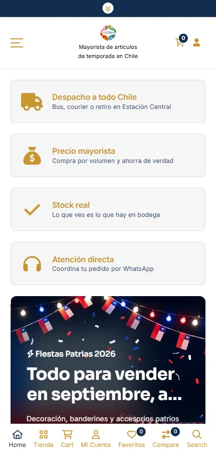 Tienda online Dardoben en móvil